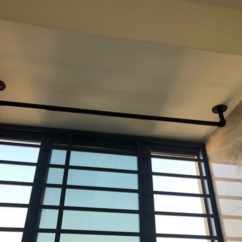 阳台晾衣杆打孔挂衣杆顶装固定 墙上F侧装凉晒架家用加厚U型衣杆