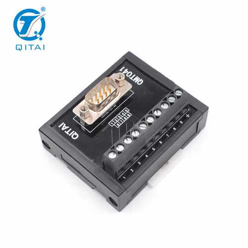 D-SUB连接器转接端子台QMT041中继端子台9位D-SUB公头电源端子板