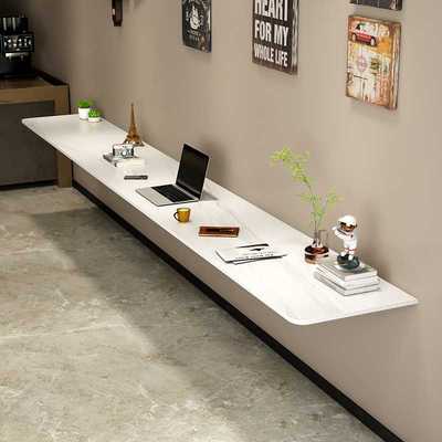 岩板壁挂式折叠桌家用长条窄桌子餐厅奶茶店吧台桌餐桌厨房吃饭桌