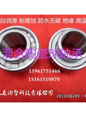 混合陶瓷球自润滑轴承UC207HTCE氧化锆PTFE保持架现 防水无油绝缘