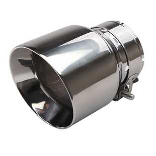 汽车通用3寸不锈钢尾喉双层76-102-140mm排气管消声器尾喉尖端