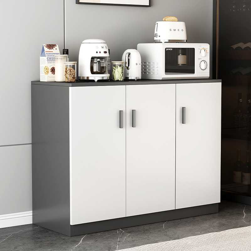 简约风餐边柜子储物柜靠墙一体厨房橱柜置物架家用备餐柜靠墙边柜