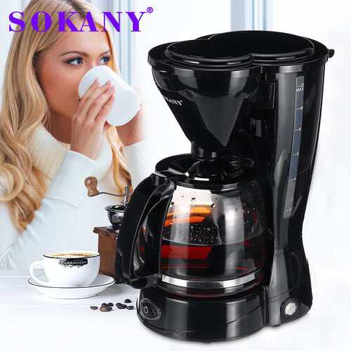 欧规跨境SOKANY123A迷你咖啡机自动滴漏小型煮咖啡Coffee machine