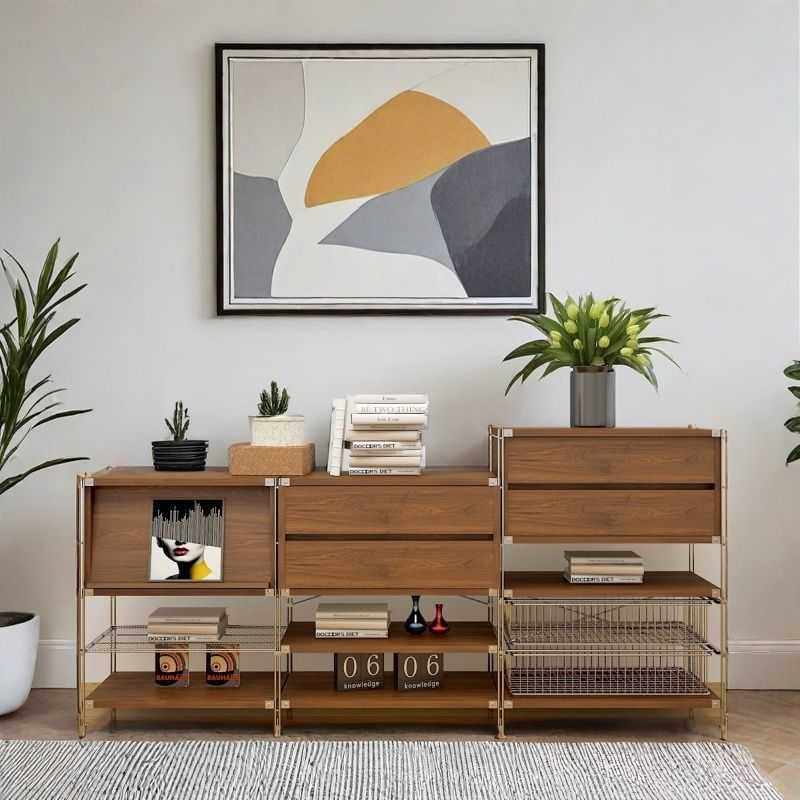 落地置物收纳柜中古风家具扫地机器人置物架客厅矮柜杂志柜陈列柜,电子元器件市场,其它元器件,淘宝优惠券,粉丝福利购,淘宝优惠卷