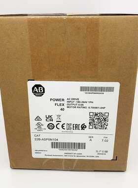 22B-A5P0N104 罗克韦尔 AB PowerFlex40变频器 22BA5P0N104 全新