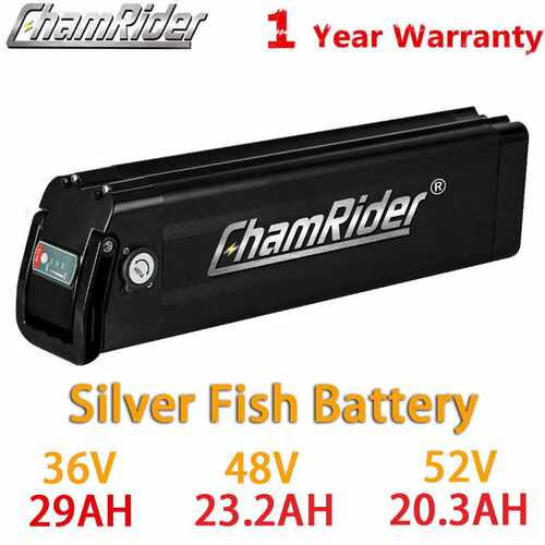 ChamRider Silver Fish 36V48V52V Ebike Lithium Battery Pack