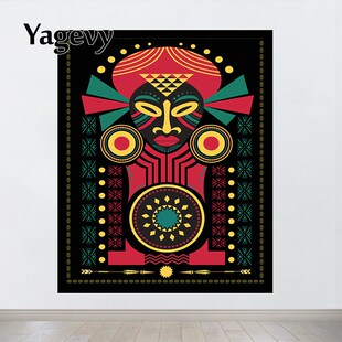 复古风非洲背景布鼓打击乐欧美y挂毯民族乐器家居卧室客厅装饰挂