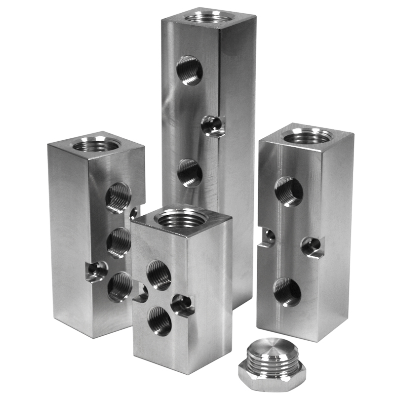 不锈钢 分气块多管路1寸气排气路分F配器分流水排直通气动接头底