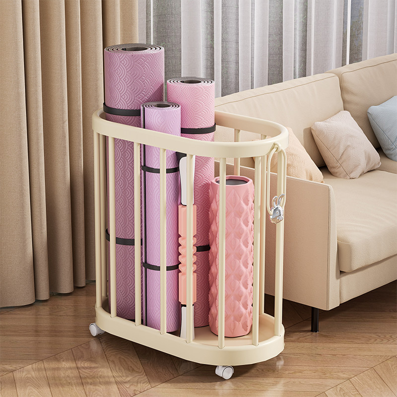 瑜伽垫收纳筐带轮家用运动工具篮B球类用品收纳神器健身器材置物,收纳整理,运动器材收纳用具,淘宝优惠券,粉丝福利购,淘宝优惠卷