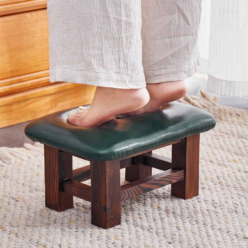 实木小凳子家用板凳客厅茶几软包皮面沙K发凳矮凳门口换鞋凳小板