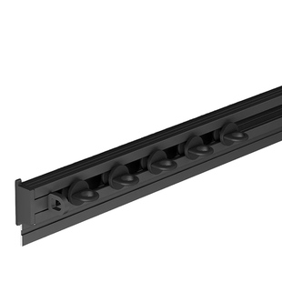 遮光自粘窗帘免打孔轨道滑t轮暗轨超薄粘贴式顶装静音魔术贴滚轮