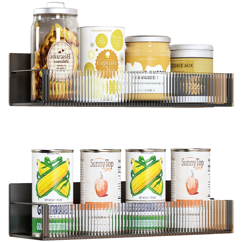 厨房置物架冰箱侧面磁q吸收纳架子纸巾保鲜膜姜蒜免打孔放调料挂