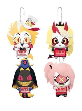 BANPRESTO 地狱客栈毛绒玩偶挂件 车厘炸弹 路西法 晨星 夏莉晨星