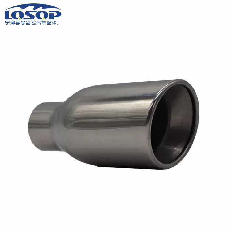 厂家直供汽车焊接通用昂克赛拉尾喉直径89出口斜口双层单出尾咀卷