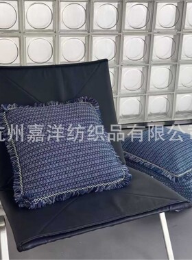 复古牛仔流苏风抱枕家居沙发卧室办公室可拆卸水洗靠枕软包棉质