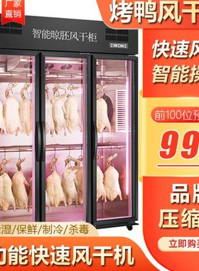 商用烤鸭风干机烧鸭烧鹅晾胚风干柜烧腊鸡除湿挂鸭机五花肉烘干箱