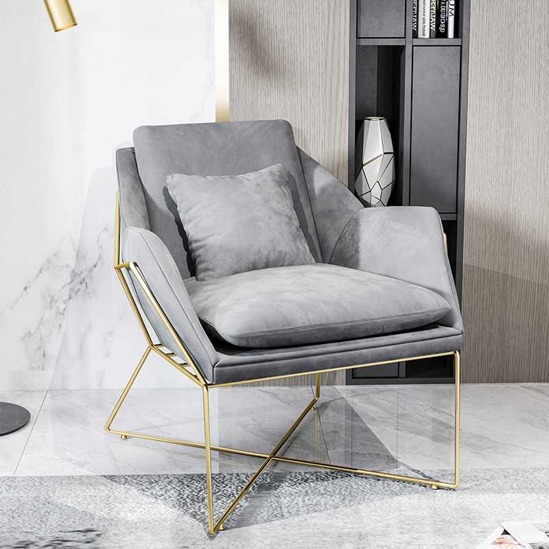 北欧单人沙发椅懒人家用客厅躺椅网红休息区休闲沙发阳台躺卧