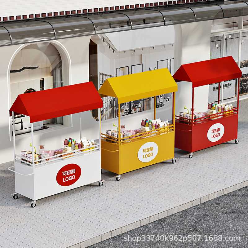 集市夜市移动花车摆摊推车商业街展示架网红促销车春季活动地摊车