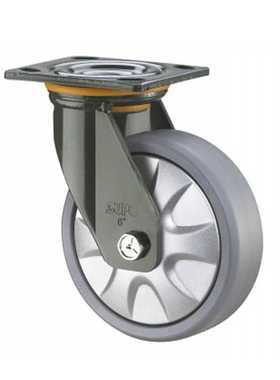 SUPO/向荣动力4寸承重型带双刹车灰色PP轮脚轮J07S-01D-100-112