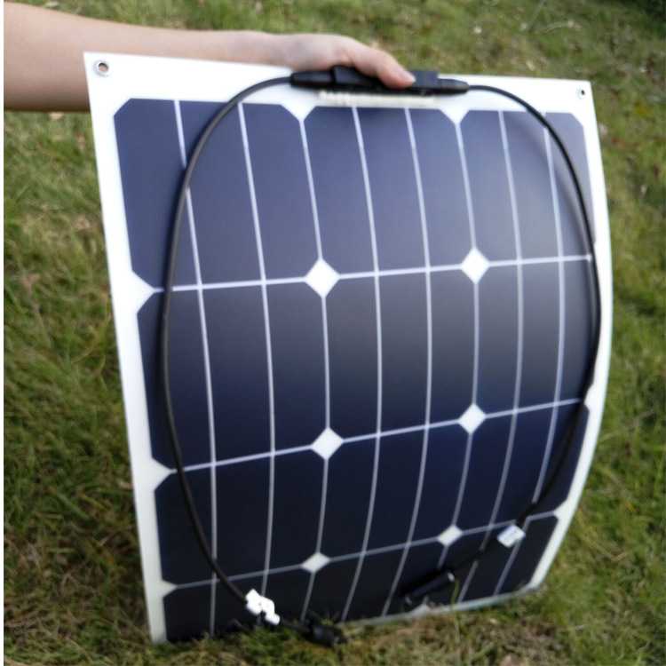 厂家 sunpower半柔性40W太阳能电池板 可弯曲 房车专业设计