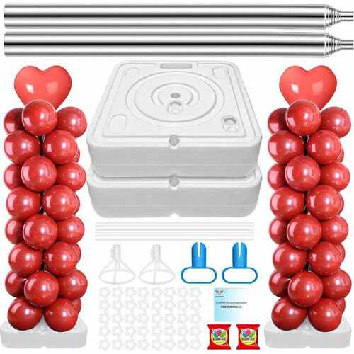 Christmas Halloween 2 Set Balloon Column Stand Kit for Floor