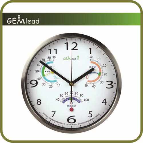 GEMlead/榛利  温湿度挂钟 静音挂钟