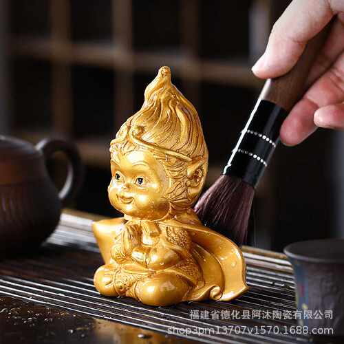 变色茶宠摆件齐天大圣创意精品可养茶玩茶桌温变装饰摆设茶具配件
