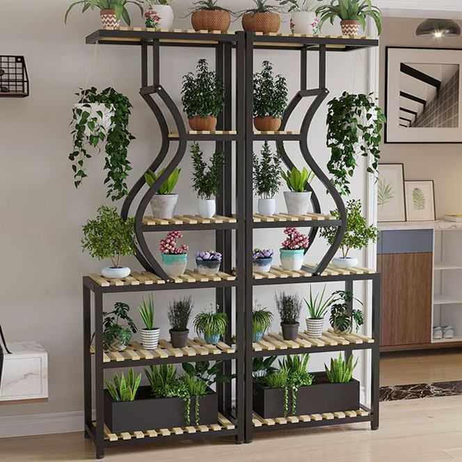 客厅悬挂绿萝花架子室内隔断玄关花架简约现代落地式置物架阳台