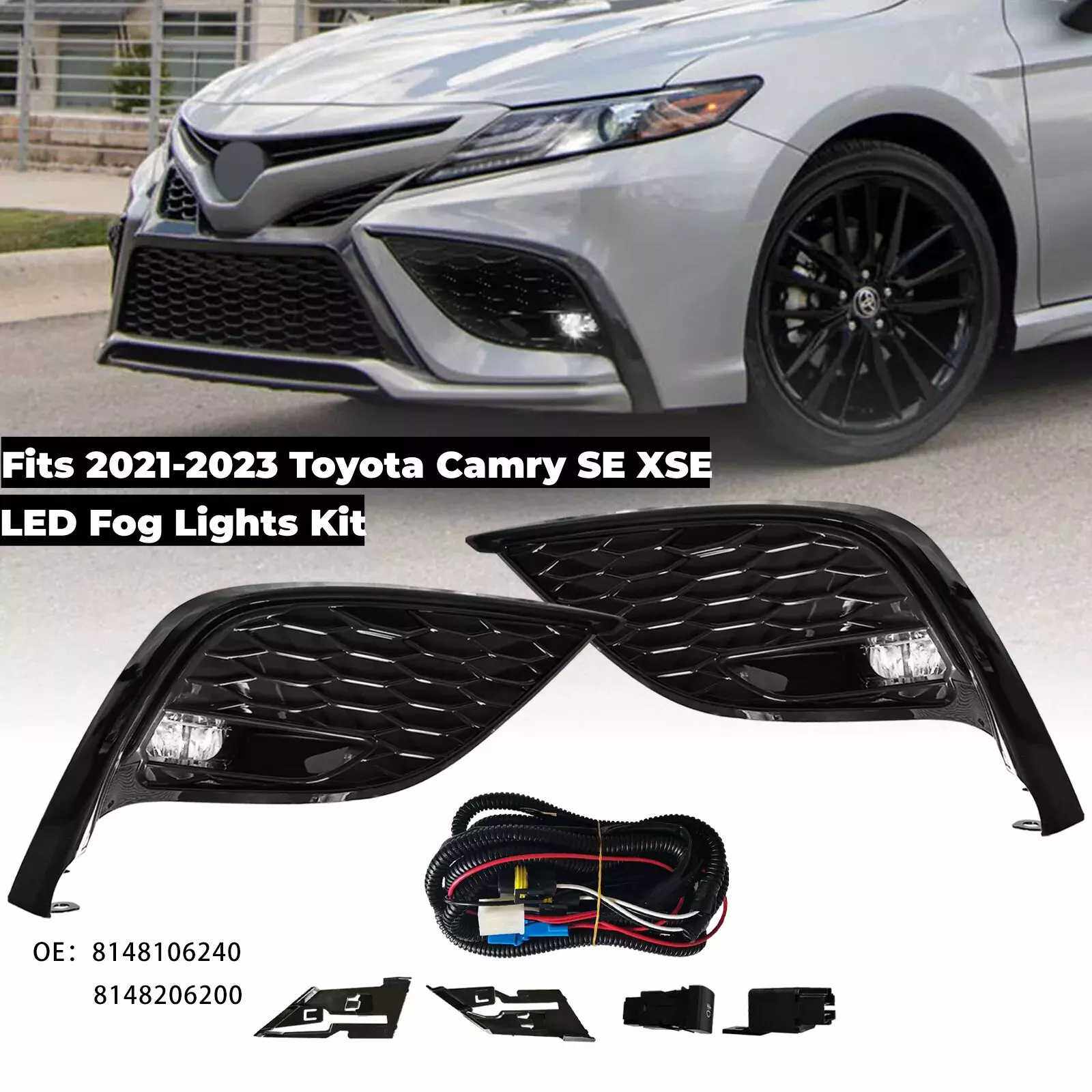 适用于丰田21-23款CAMRY凯美瑞前雾灯总成照明灯日行灯雾灯