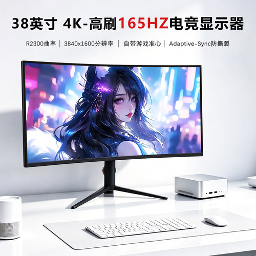38英寸4k165hz曲面显示器