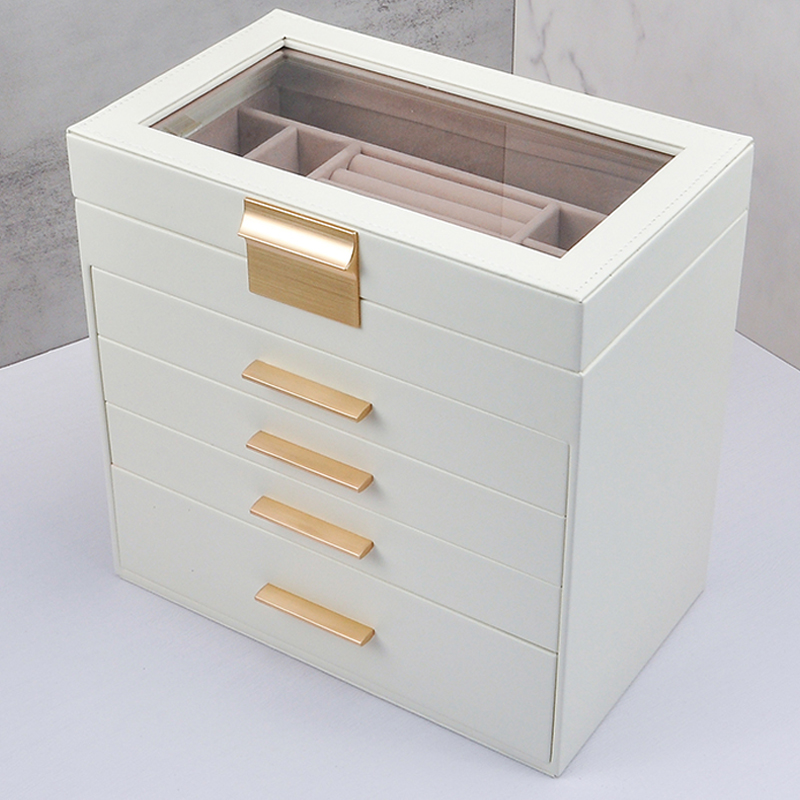 首饰盒大容量多层生日礼物耳钉戒指项链手镯公主珠宝箱收纳盒