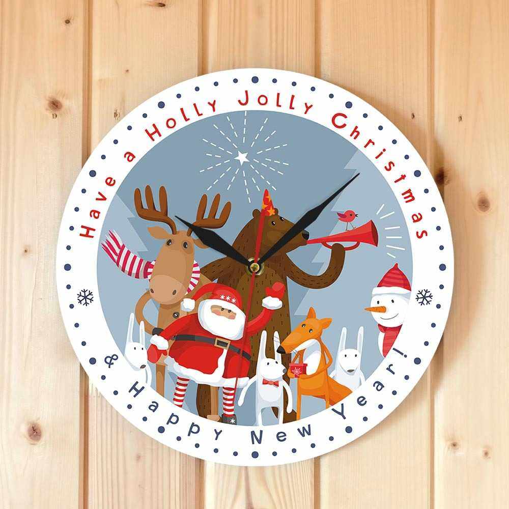 圣诞节主题挂钟新年快乐圣诞假期卡通时钟家居客厅装饰墙钟跨境,电子元器件市场,其它元器件,淘宝优惠券,粉丝福利购,淘宝优惠卷