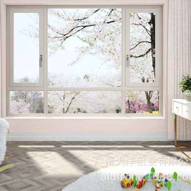 王品门窗  铝扣板 平开窗 节能隔热断桥铝合金   极窄钢化玻璃