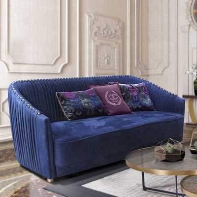 意大利罗伯特卡沃利Roberto Cavalli狂野折皮三人沙发轻奢大沙发