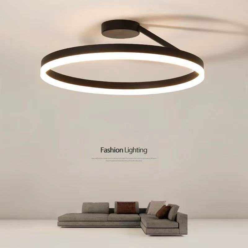 客厅灯具 led吸顶灯现代简约卧室房间灯饰室内家居餐厅环形灯饰