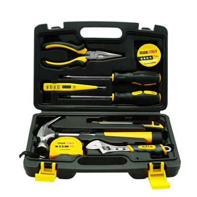 锴达KATA 10件套家用五金工具箱套装手工具组套维修手动工具组合
