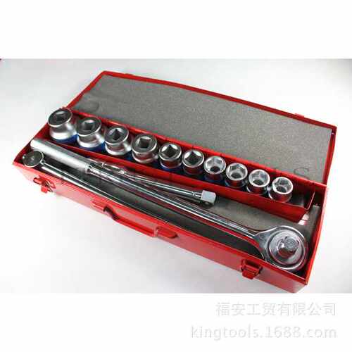 14件套3/4系列亚光镜面组合套筒扳手 大车专用 GS KING TOOLS