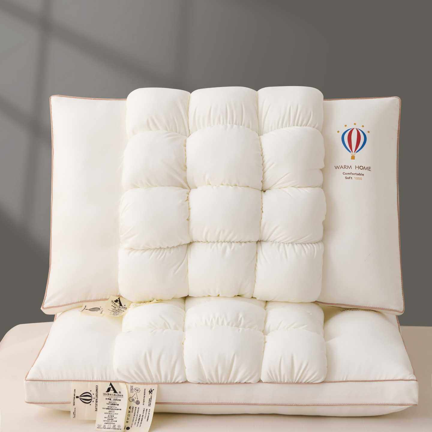 新款热气球面包枕家用床上用品清新枕芯学生宿舍简约舒适单只枕头,电子元器件市场,其它元器件,淘宝优惠券,粉丝福利购,淘宝优惠卷