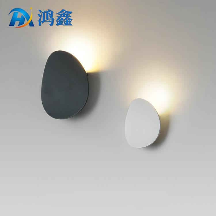 LED卧室床头壁灯北欧圆形阳台厕所客厅壁灯电视背景灯室外庭院灯