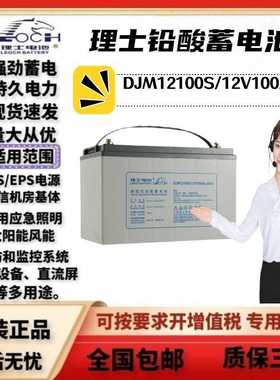 理士蓄电池DJM12100铅酸免维护12V100AH直流屏 UPS/EPS电源专用