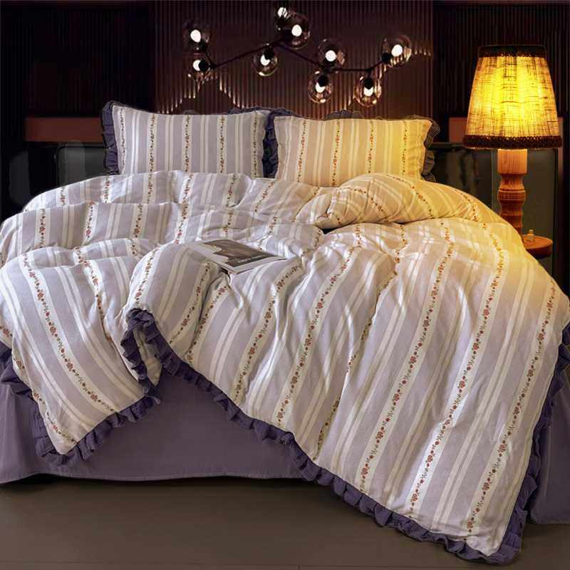 韩版皱皱花边小碎花床品纯棉全棉双层纱四件套碎花印花小清新,玩具/童车/益智/积木/模型,垂直悬浮玩具,淘宝优惠券,粉丝福利购,淘宝优惠卷