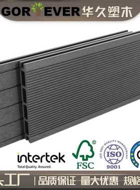 定制厚度方孔木塑地板2cm厚塑木板wpc decking户外146*20防腐地板