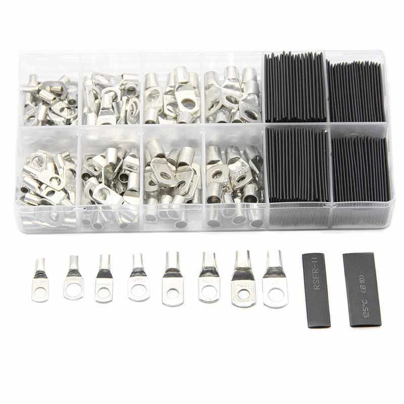 240PCS盒装SC窥口铜接线端子圈状裸压接端头 链接器