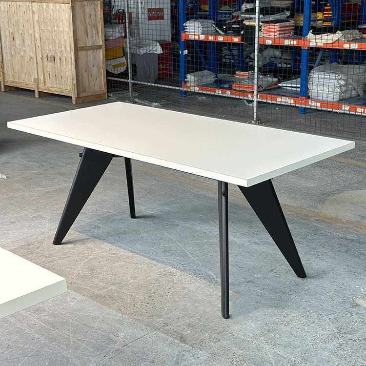 北欧现代简约长桌咖啡桌复古铁木餐桌设计师办公桌子创意陈列书桌