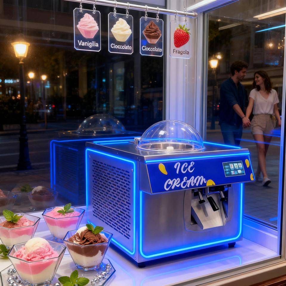 全自动台式商用冰淇淋机24L/H小型网红Gelato冰激凌制作机220V