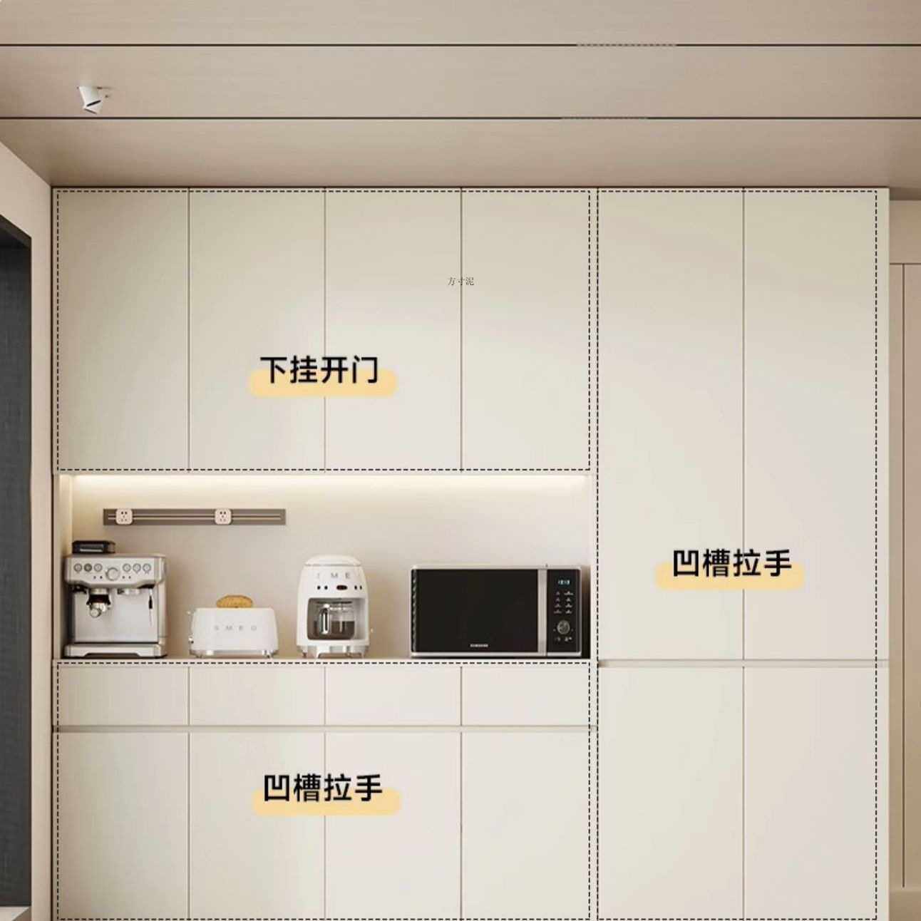 餐边柜一体新款欧松板实木enf级加厚橱柜家庭厨房餐厅柜