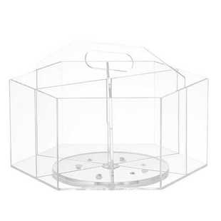 糖果收纳盒亚克力笔筒铅笔收纳盒彩笔蜡笔展示盒可360度旋转