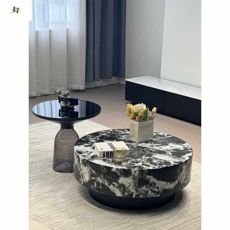 意式大理石圆形茶几组合极简家用客厅小户型新款现代高级简约,电子元器件市场,其它元器件,淘宝优惠券,粉丝福利购,淘宝优惠卷
