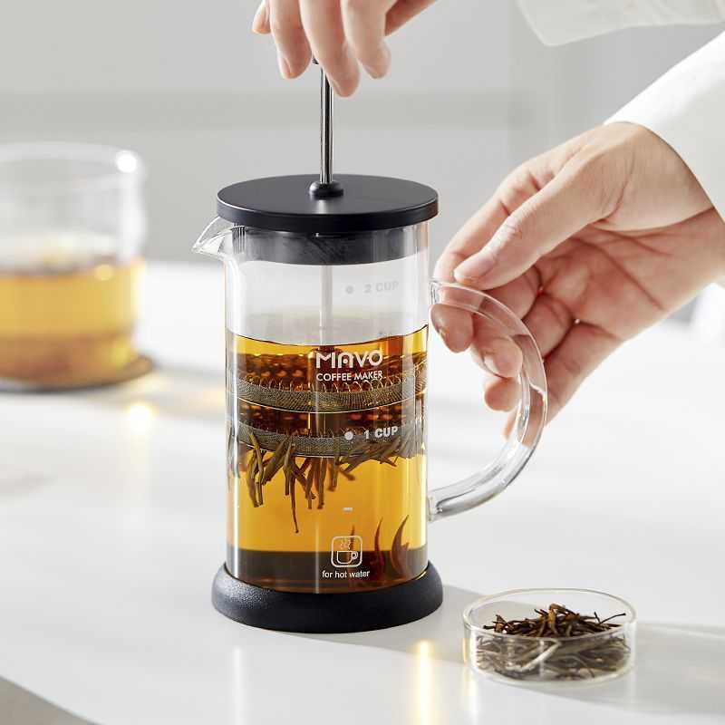 法压壶 咖啡壶过滤杯茶壶手冲家用法式滤压 双层滤网玻璃