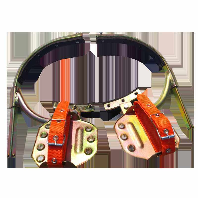 蹬杆脚扣国标铁鞋带齿木杆爬树神器加厚型脚钩木杆防滑防护